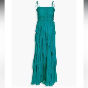 Ulla Johnson Teal Layered Maxi Dress